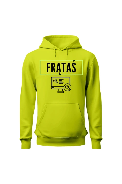 Bluza męska z kapturem Frątaś - limonka