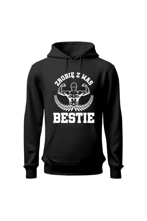 Bluza damska z kapturem Zrobię z was bestie - czarna