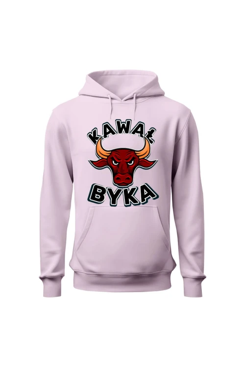 Bluza damska z kapturem Kawał byka - różowa