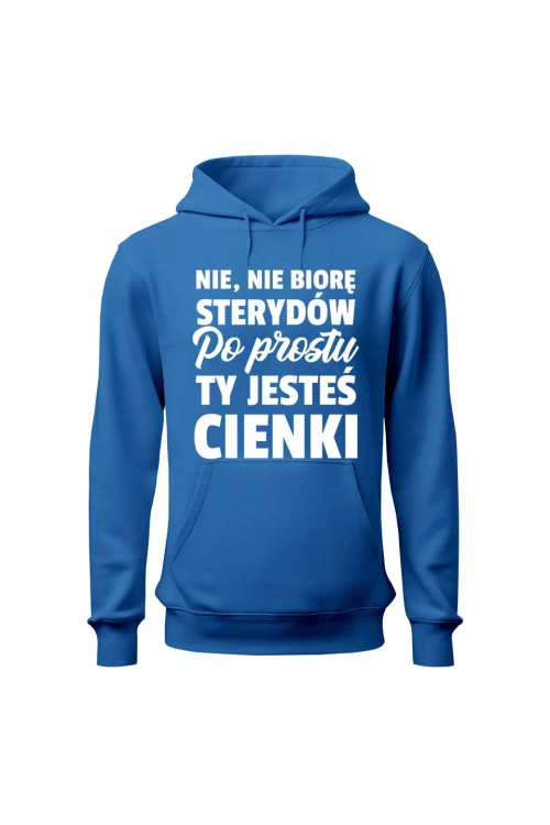 Bluza damska z kapturem Nie nie biorę - niebieska