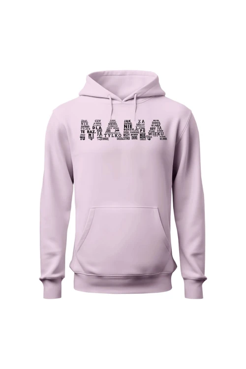 Bluza damska z kapturem Napis mama - różowa