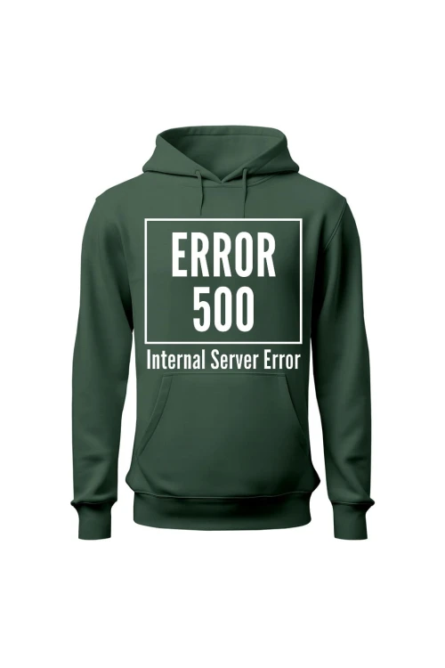 Bluza męska z kapturem 500 error - zielona