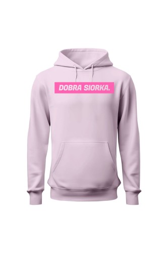 Bluza damska z kapturem Dobra siorka - różowa