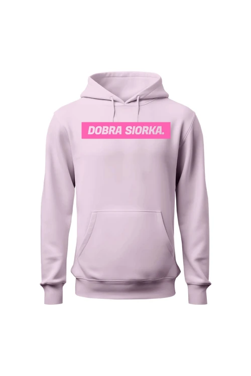 Bluza damska z kapturem Dobra siorka - różowa
