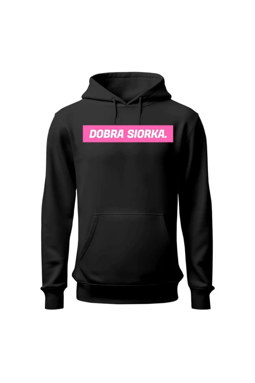 Bluza damska z kapturem Dobra siorka - czarna
