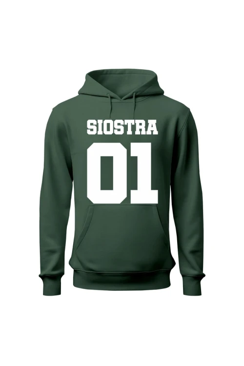 Bluza damska z kapturem Siostra 01 - zielona