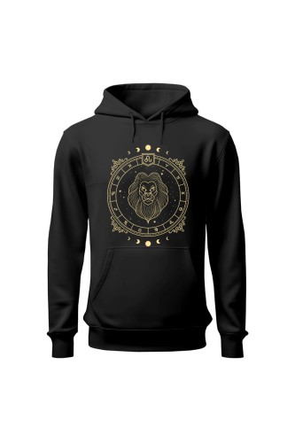 Bluza damska z kapturem Lew - czarna