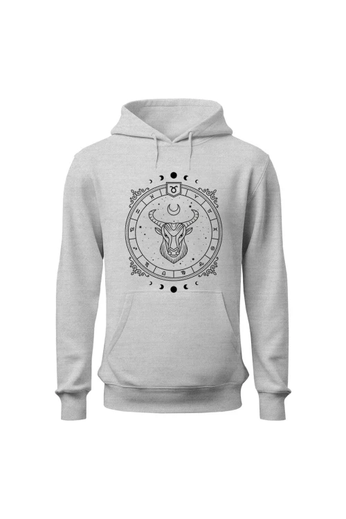 Bluza damska z kapturem Byk - szara