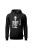 Bluza damska z kapturem Szkielet wszystko gra - czarna