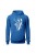 Bluza damska z kapturem Szkielety w trumnie party time - niebieska