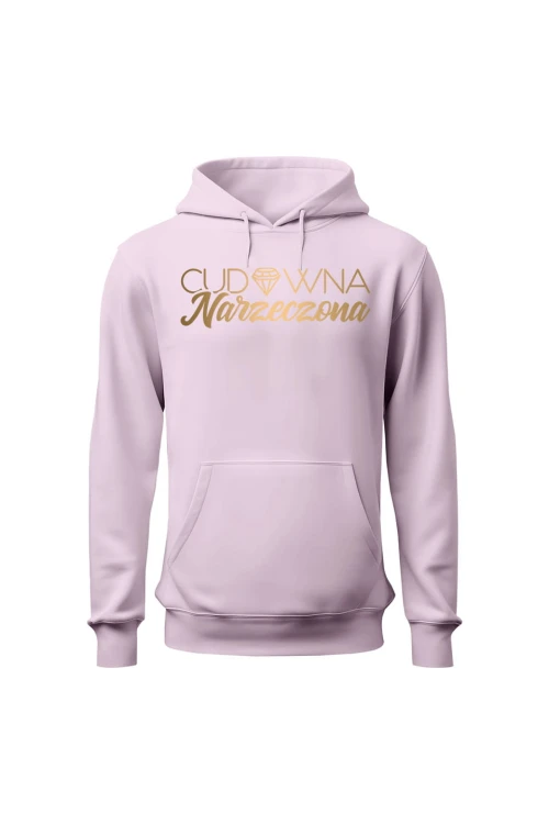 Bluza damska z kapturem Cudowna narzeczona - różowa