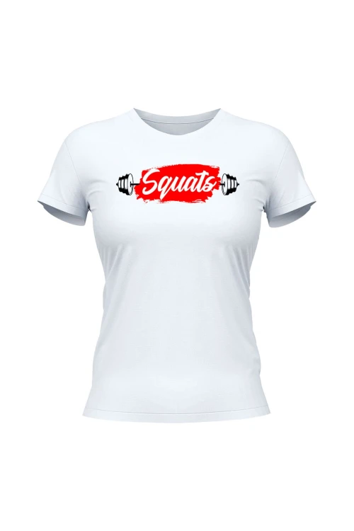 Koszulka damska Squats - biała