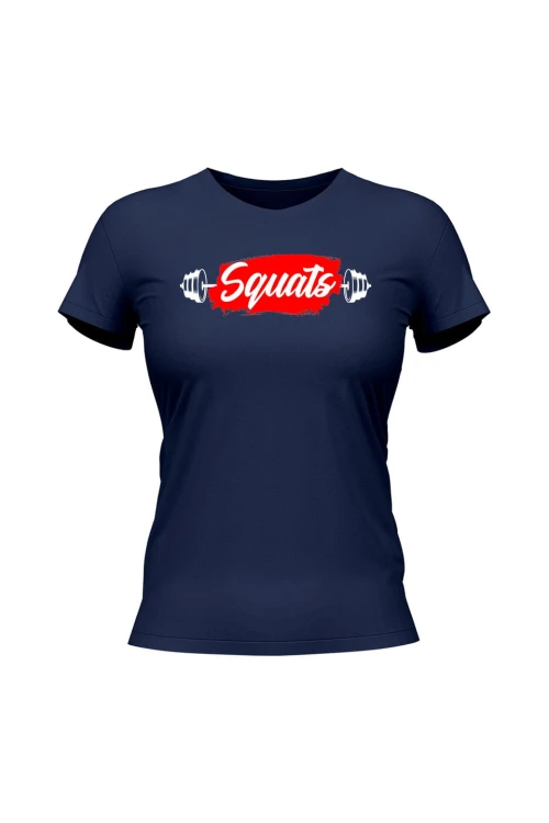 Koszulka damska Squats - granatowa