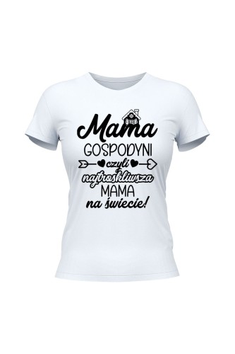 Koszulka damska Mama gospodyni - biała