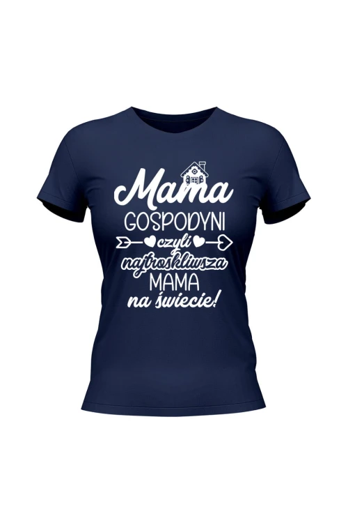 Koszulka damska Mama gospodyni - granatowa