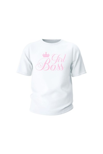Koszulka dziecięca Girl Boss - biała