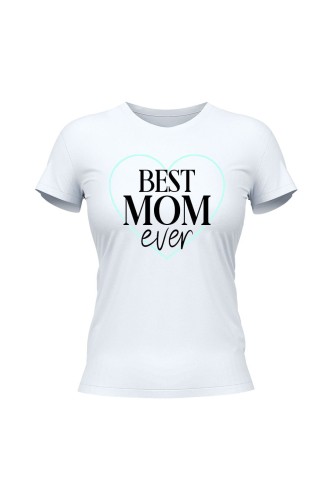 Koszulka damska Best mom ever - biała
