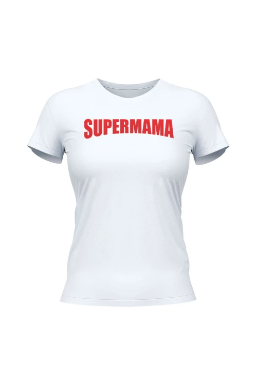 Koszulka damska Supermama - biała