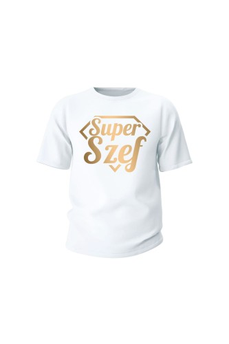 Koszulka dziecięca Super szef - biała