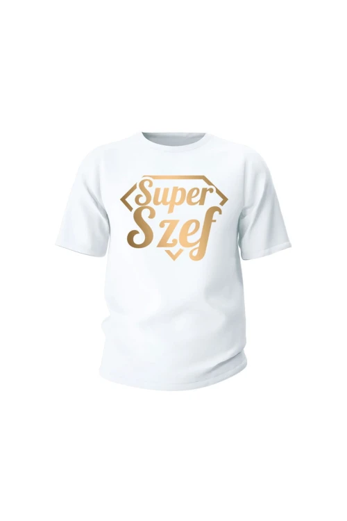 Koszulka dziecięca Super szef - biała