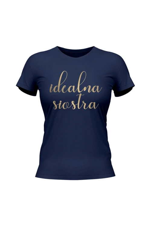Koszulka damska Idealna siostra - granatowa