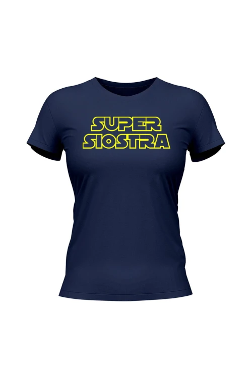 Koszulka damska Super siostra - granatowa