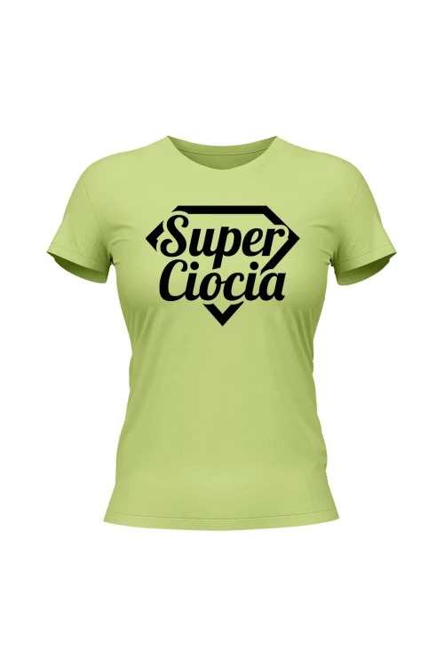Koszulka damska Super ciocia - limonka