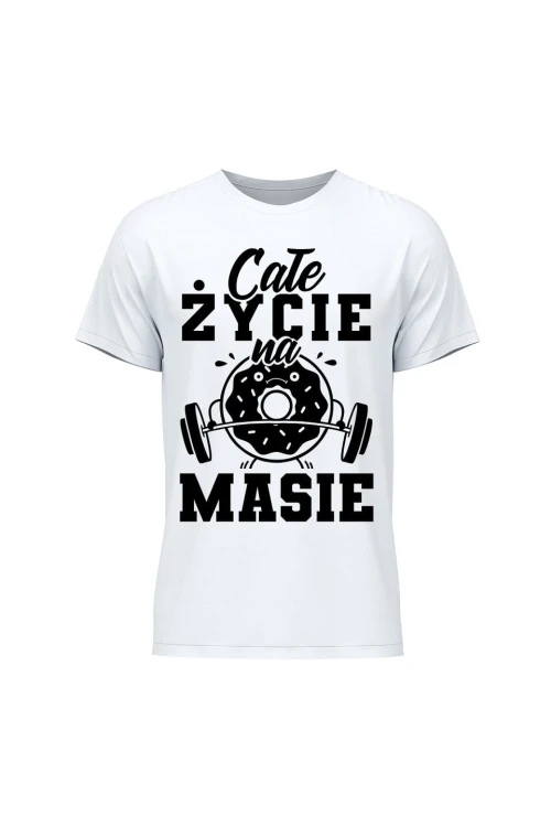 Koszulka męska Całe życie na masie - biała