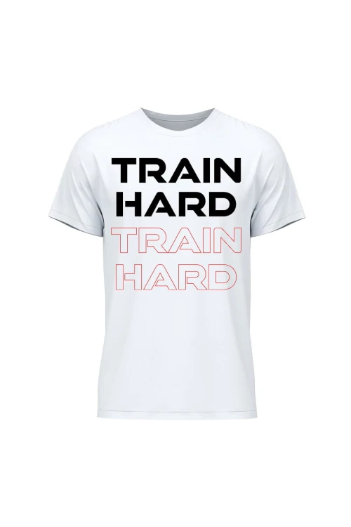 Koszulka męska Train Hard - biała