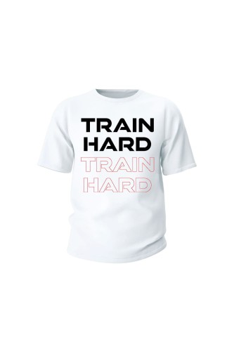 Koszulka dziecięca Train Hard - biała