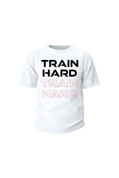 Koszulka dziecięca Train Hard - biała