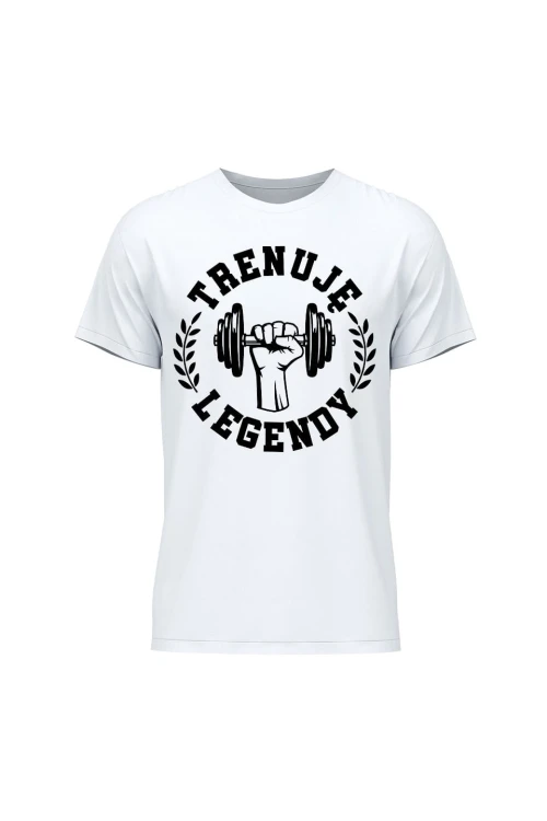 Koszulka męska Trenuję legendy - biała