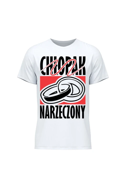 Koszulka męska Chłopak Narzeczony - biała