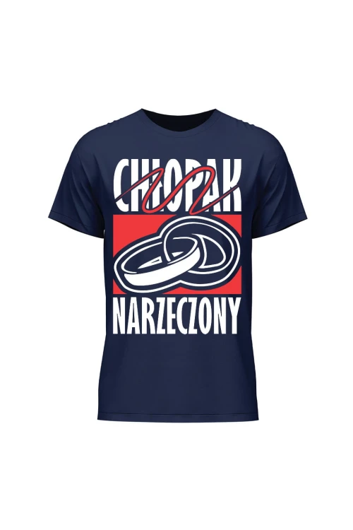 Koszulka męska Chłopak Narzeczony - granatowa