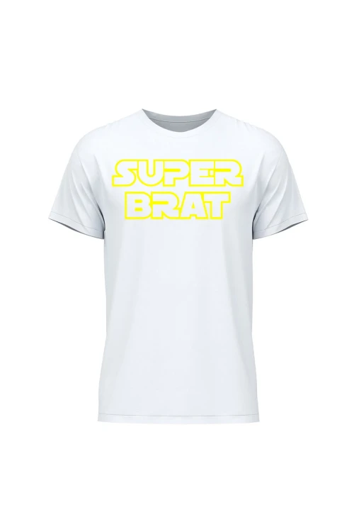Koszulka męska Super brat - biała