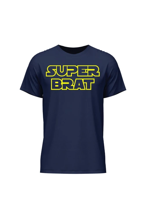 Koszulka męska Super brat - granatowa