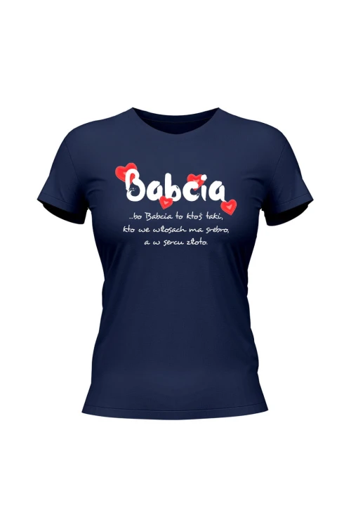 Koszulka damska Babcia - granatowa