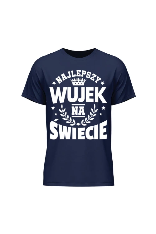 Koszulka męska Najlepszy wujek na świecie - granatowa