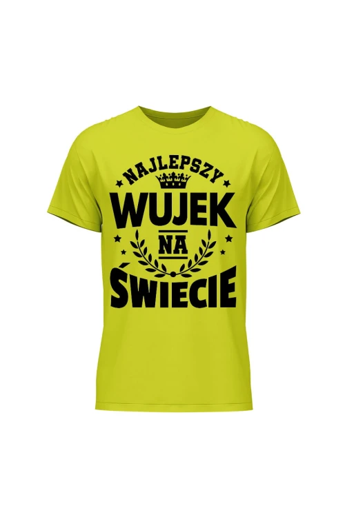 Koszulka męska Najlepszy wujek na świecie - limonka