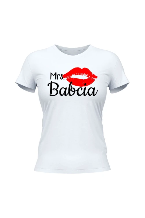 Koszulka damska Mrs babcia - biała