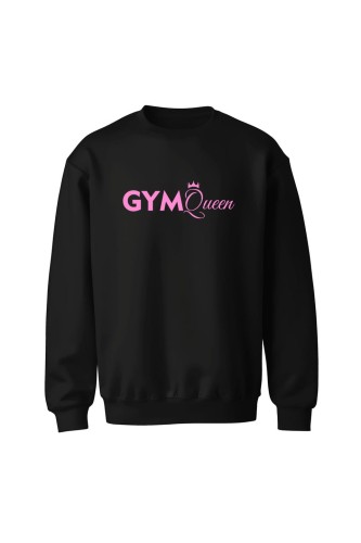 Bluza bez kaptura Gym Queen - czarna