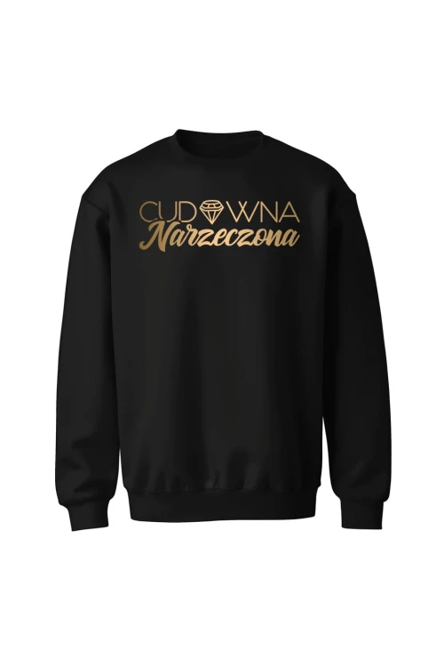Bluza bez kaptura Cudowna narzeczona - czarna