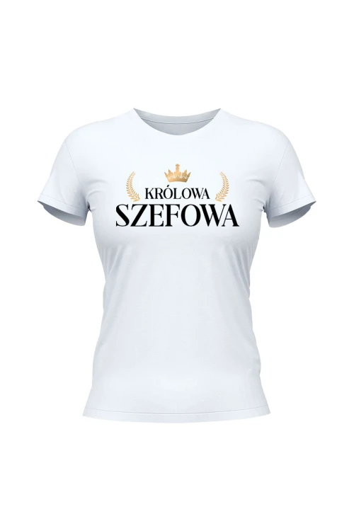 Koszulka damska Królowa Szefowa - biała