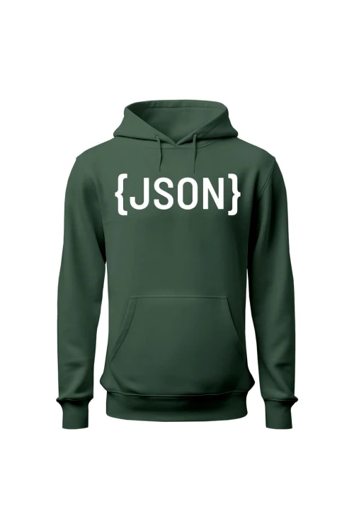 Bluza męska z kapturem JSON - zielona