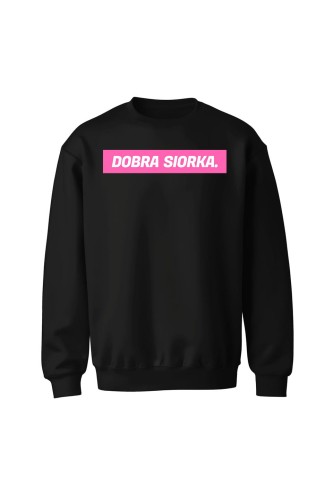 Bluza bez kaptura Dobra siorka - czarna