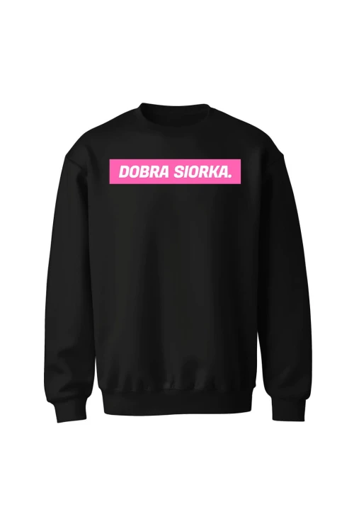 Bluza bez kaptura Dobra siorka - czarna