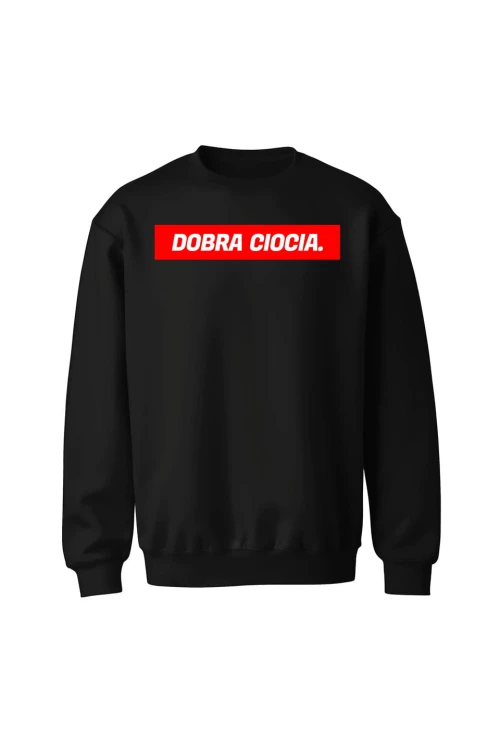 Bluza bez kaptura Dobra ciocia - czarna