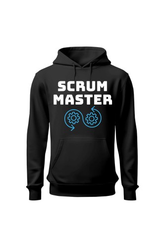 Bluza męska z kapturem Scrum master - czarna