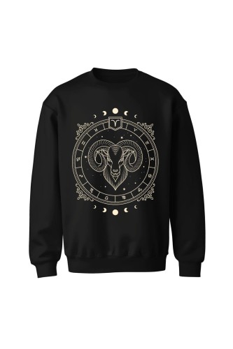 Bluza bez kaptura Baran - czarna