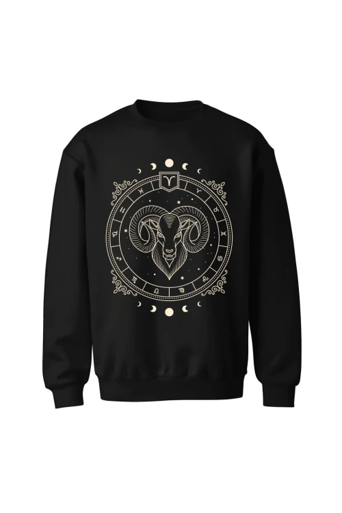 Bluza bez kaptura Baran - czarna